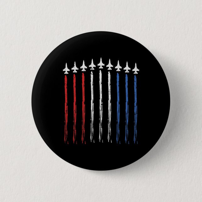 Jets US American Flag Independence 4. Juli Pat Button (Vorderseite)