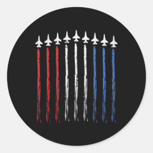 Jets US American Flag Independence 4. Juli Pat Runder Aufkleber