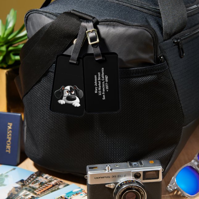 Jetset Pup™  Gepäckanhänger (Vorderseite & Rückseite)