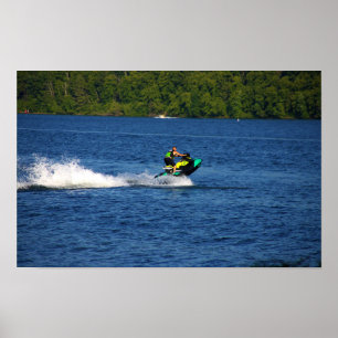 Jetski auf See Poster