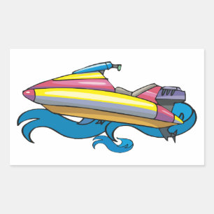 Jetski-Aufkleber Rechteckiger Aufkleber