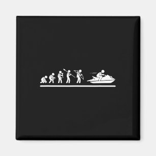Jetski-Evolution Männer Frauen Lustiges Jetski Magnet