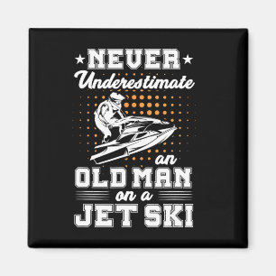 Jetski fahren Unterschätze niemals einen alten Man Magnet