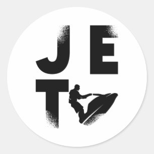 Jetski-Fahrer Wassersport Jetski Jetski fahren Runder Aufkleber