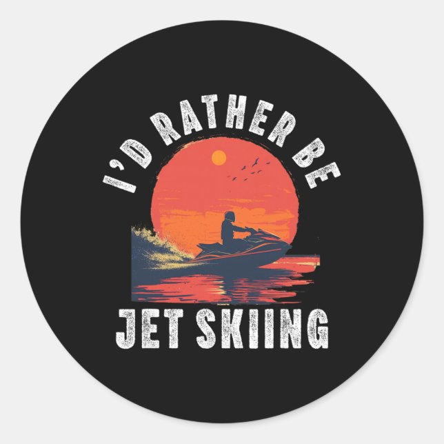 Jetski für Männer Frauen Vater Junge Jetski-Fahrer Runder Aufkleber (Vorderseite)