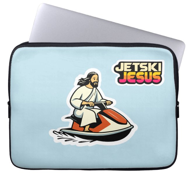Jetski Jesus Laptopschutzhülle (Vorderseite)