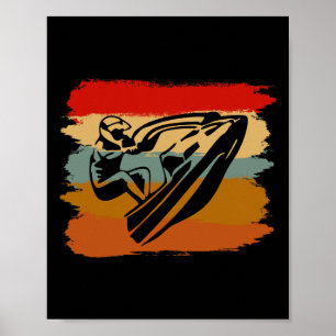 Jetski Jet Ski Skifahren Liebe Wassersport Lustig  Poster