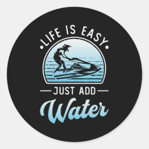 Jetski Leben ist einfach Jetski-Wassersport Jetski Runder Aufkleber