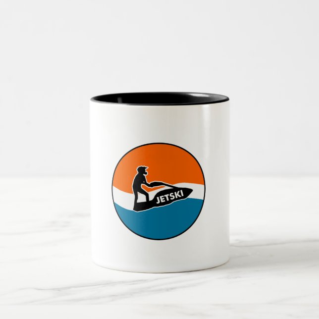 JetSki Zweifarbige Tasse (Mittel)