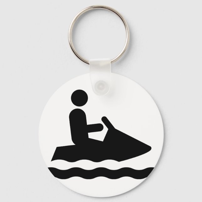 Jetskiing Symbol Schlüsselanhänger (Vorderseite)