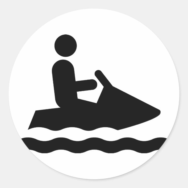 Jetskiing Symbol Sticker (Vorderseite)