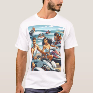 Jetskis und Quads am Strand T-Shirt