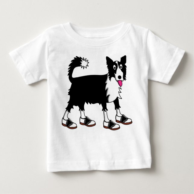 Jett the Border Collie Baby T-shirt (Vorderseite)