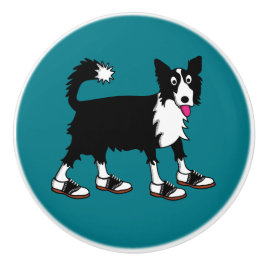 Jett the Border Collie Keramikknauf