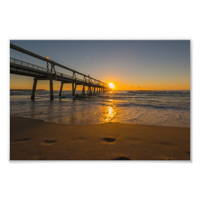 Jetty bei Sunrise Foto Print (Vorne)