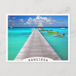 Jetty mit Booten in einer tropischen Lagune Postkarte