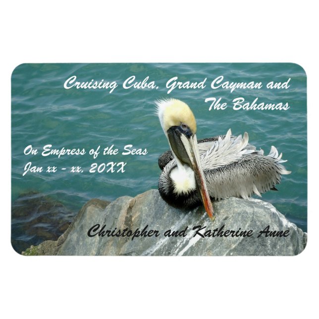 Jetty Pelican Personalisiert Stateroom Door Marker Magnet (Horizontal)