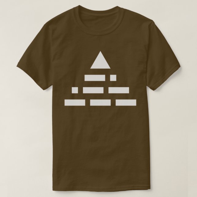 JETZT 2. Weiß (der Morsealphabet) Pyramide T-Shirt (Design vorne)