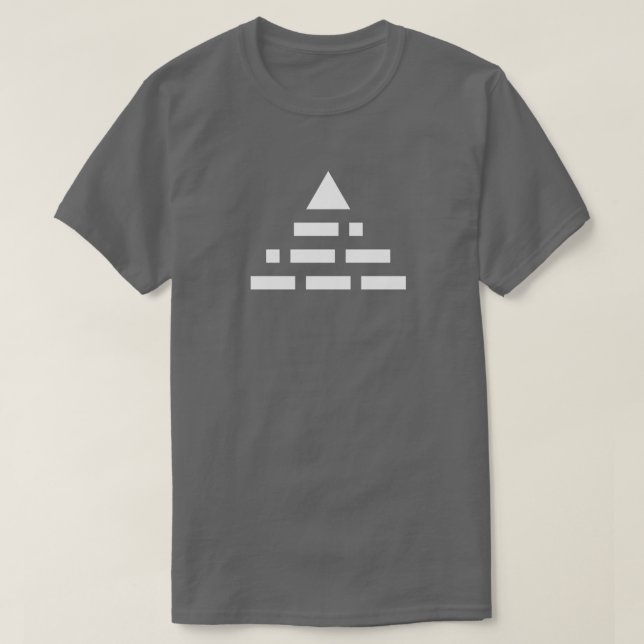 JETZT 2. Weiß (der Morsealphabet) Pyramide T-Shirt (Design vorne)