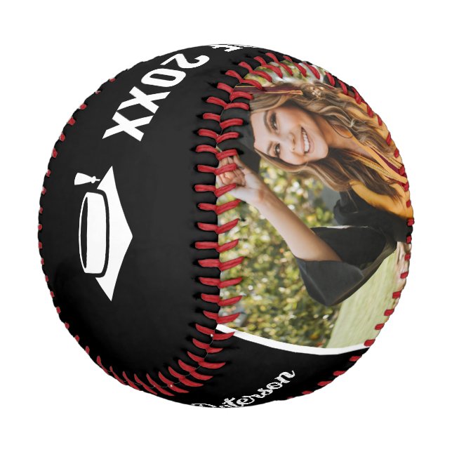 Jetzt Abschluss Meilenstein Foto Party Black Baseball (Schrägansicht)