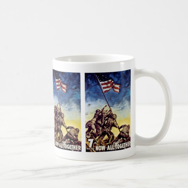 Jetzt alle zusammen ~ Iwojima Kaffeetasse (Rechts)