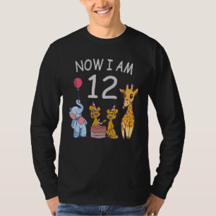 Jetzt bin ich 12 Jahre alt 12. Geburtstag im Zoo T-Shirt