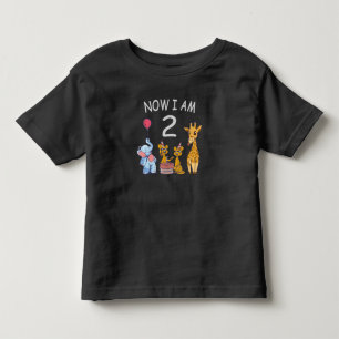 Jetzt bin ich 2 Jahre alt 2. Geburtstag im Zoo Bab Kleinkind T-shirt
