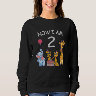 Jetzt bin ich 2 Jahre alt 2. Geburtstag im Zoo Sch Sweatshirt