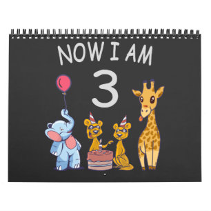 Jetzt bin ich 3 Jahre alt 3. Geburtstag im Zoo Kalender