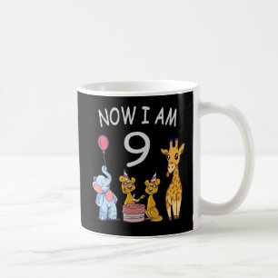 Jetzt bin ich 9 Jahre alt 9. Geburtstag im Zoo Kaffeetasse