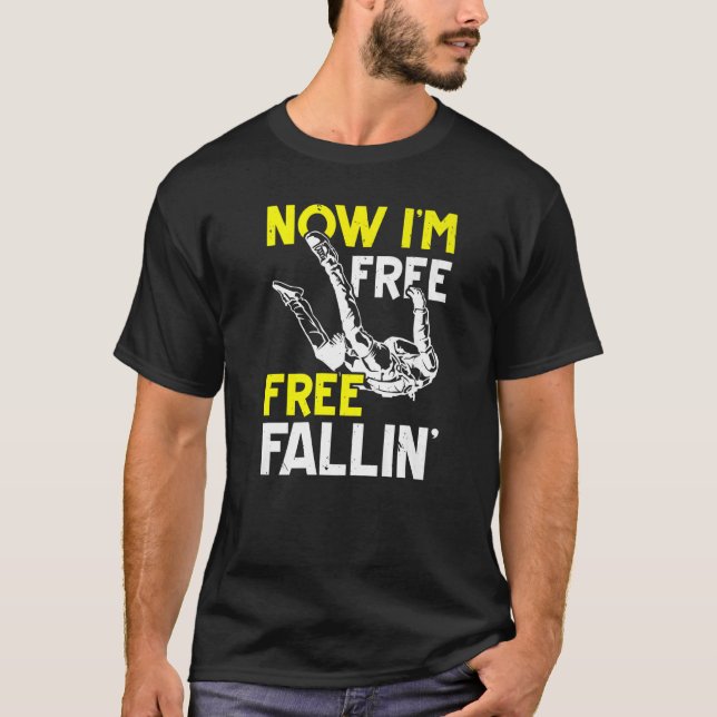 Jetzt bin ich frei Fallschirmspringen Fallschirmsp T-Shirt (Vorderseite)