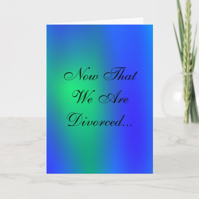 Jetzt, da wir scheidende Karten haben (Vorderseite)