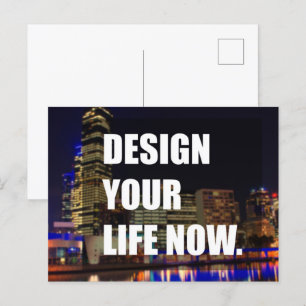 Jetzt dein Leben gestalten Postkarte