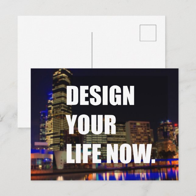 Jetzt dein Leben gestalten Postkarte (Vorne/Hinten)