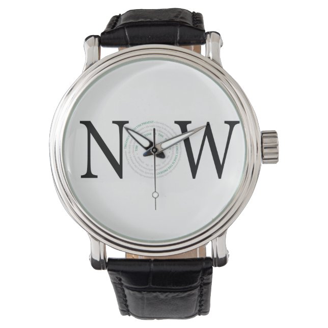 JETZT: Die einzige Zeit ist die Gegenwart Armbanduhr (Vorderseite)