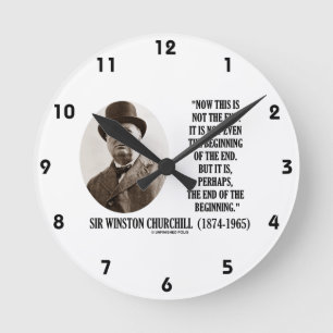 Jetzt dieses nicht der Enden-Anfang (Winston Runde Wanduhr