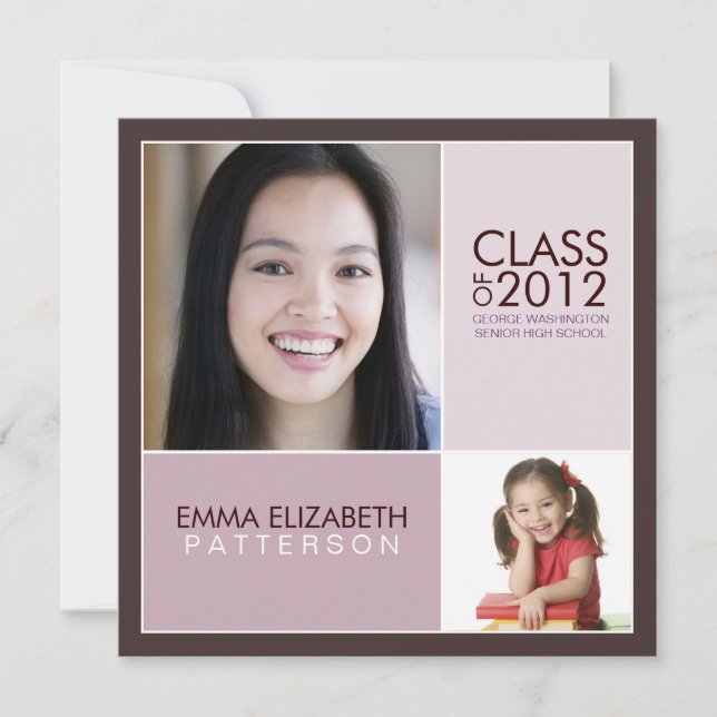 Jetzt Einladung einer modernen Block Graduation Pa (Vorderseite)