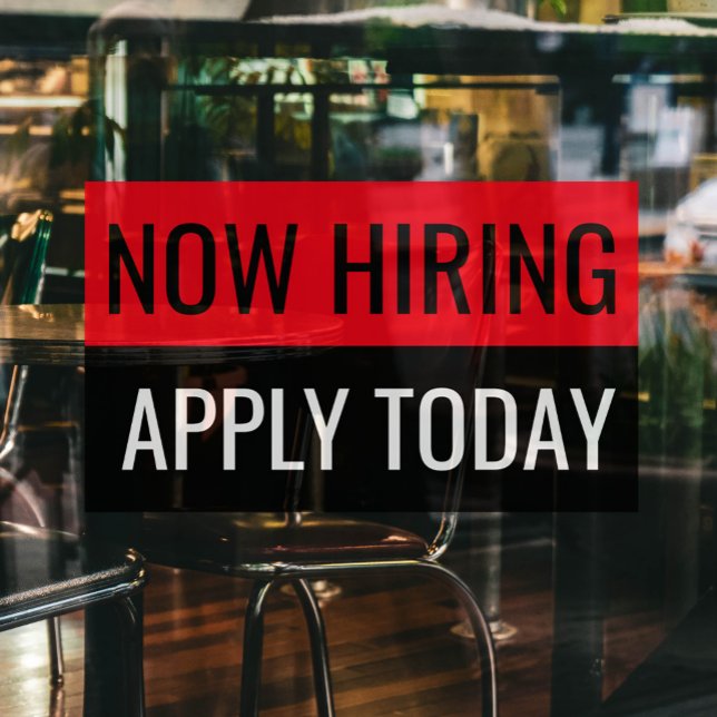 Jetzt einstellen: Heute Schlichtes Berufliches Unt Fensteraufkleber (Von Creator hochgeladen)