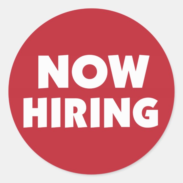 Jetzt einstellen runder aufkleber (Vorderseite)