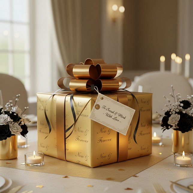 Jetzt & für immer Hochzeit Geschenkpapier (Von Creator hochgeladen)