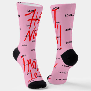 JETZT HEISS ROSA mit LIEBE Socken