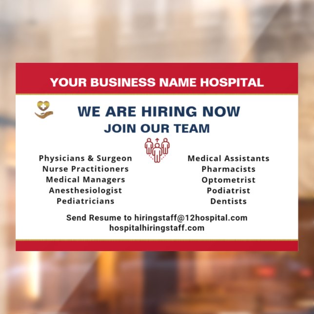 Jetzt Hilfe für Gewollt Mitarbeiter einstellen Fensteraufkleber (Blatt 2)