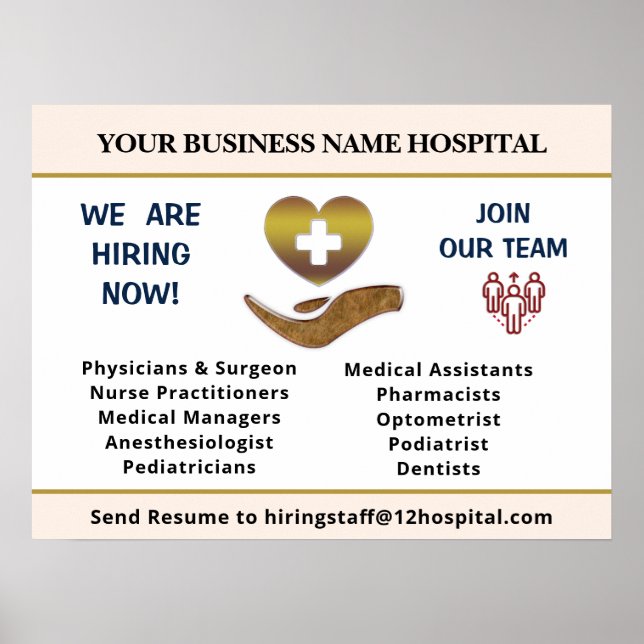 Jetzt Hilfe für Gewollt Mitarbeiter einstellen Poster (Vorne)