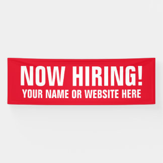 JETZT HIRING große individuelle Outdoor-Banner für Banner