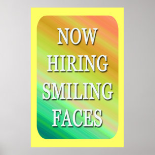 JETZT HIRING SMILING FACES Poster