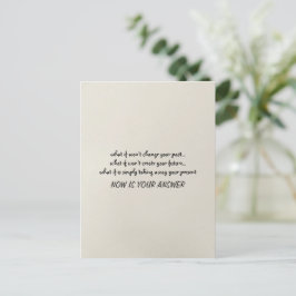 Jetzt Ihre Antwort Zitat Minimalistisch Postkarte