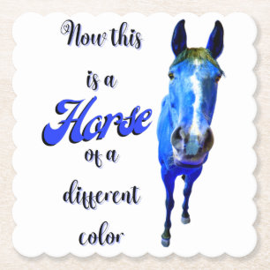 Jetzt ist das ein Pferd einer anderen Farbe in Bla Untersetzer