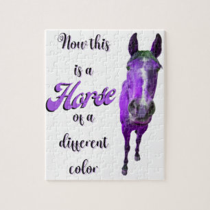 Jetzt ist das ein Pferd einer anderen Farbe Lila Puzzle