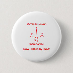 Jetzt kenne ich meine EKGs Ärztin für Krankenpfleg Button
