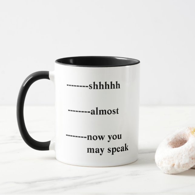 Jetzt können Sie lustige Kaffee-Tasse sprechen Tasse (Mit Donut)